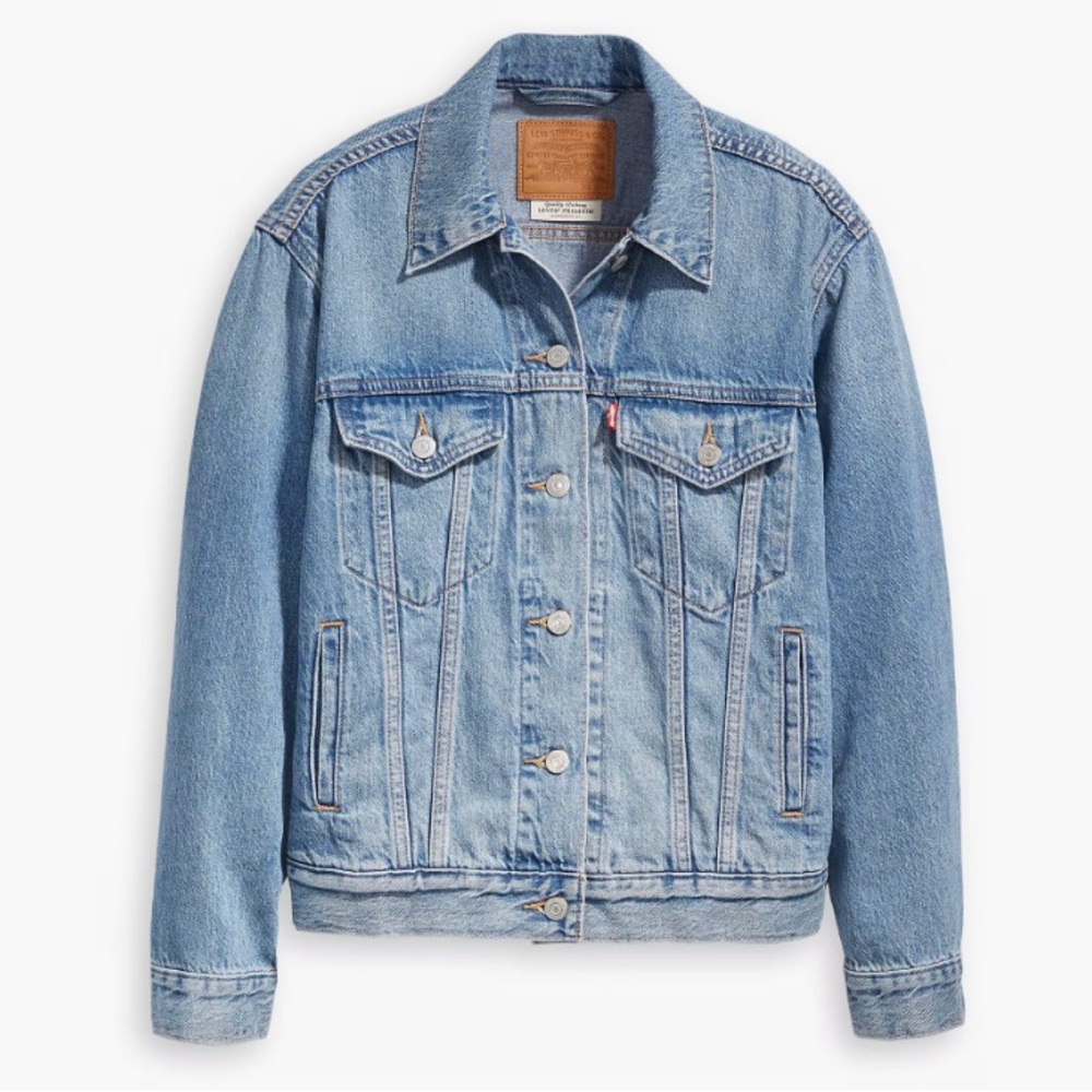 Levi’s Ex-Boyfriend Trucker Jacket, Medium-Wash